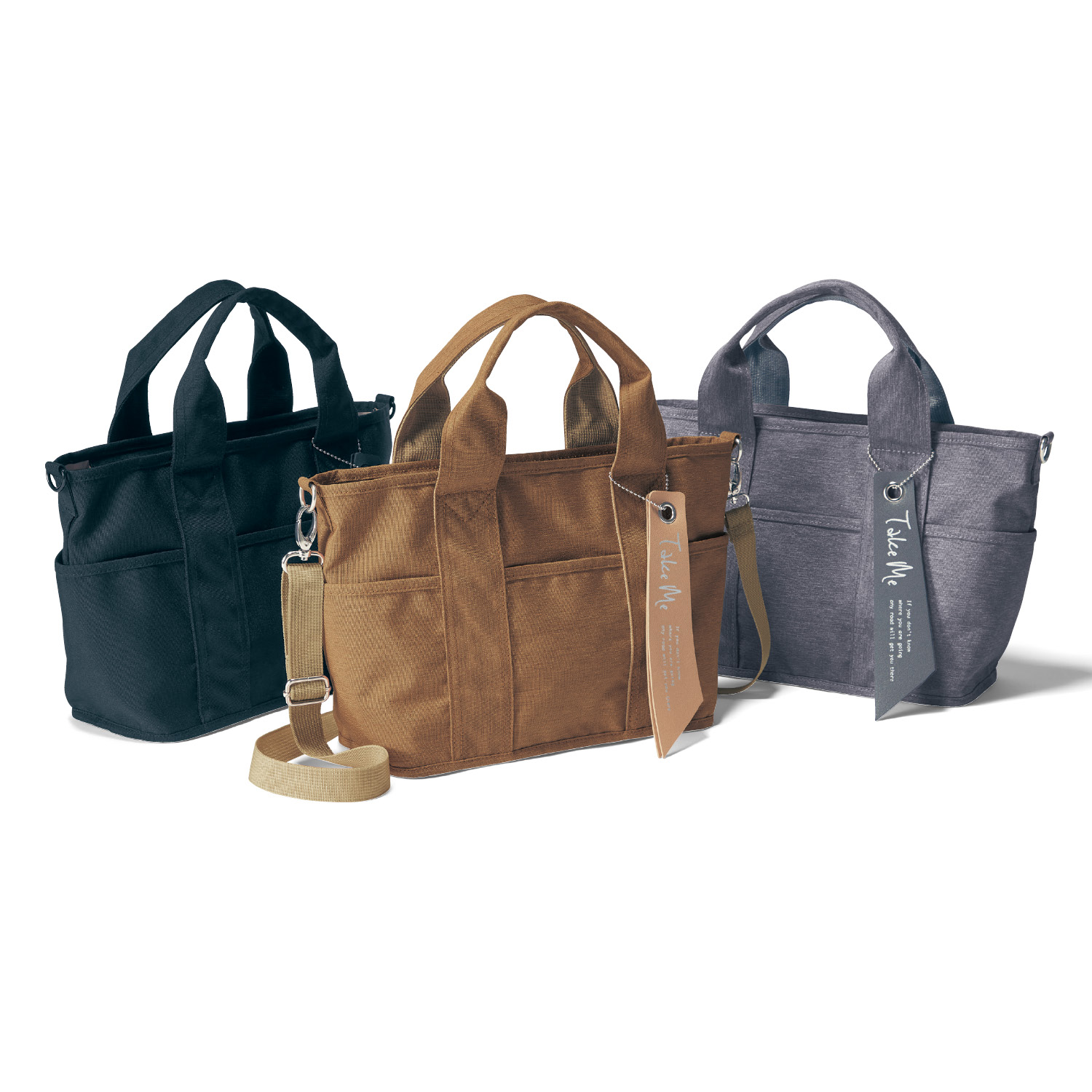 【ベルメゾン】2WAY多収納ミニトートバッグ