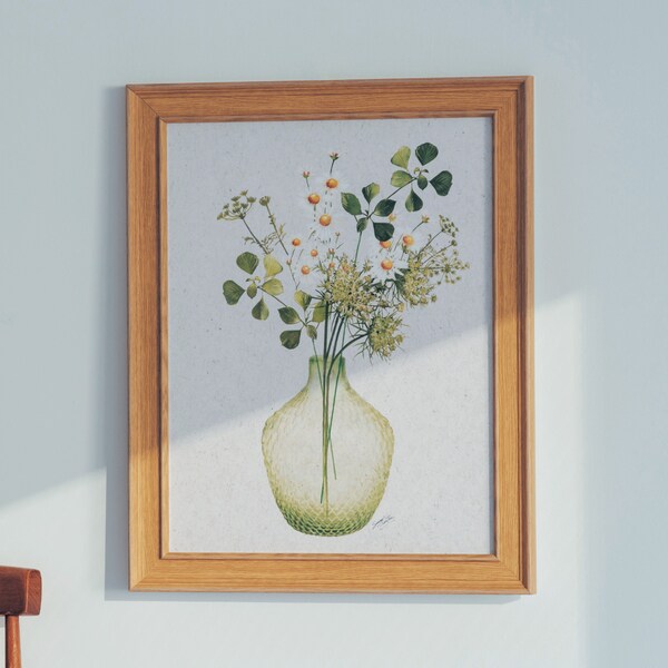 【ベルメゾン】花瓶を描いたアートフレーム