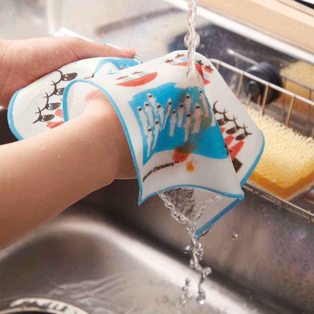 水洗いでも汚れが落ちやすい。