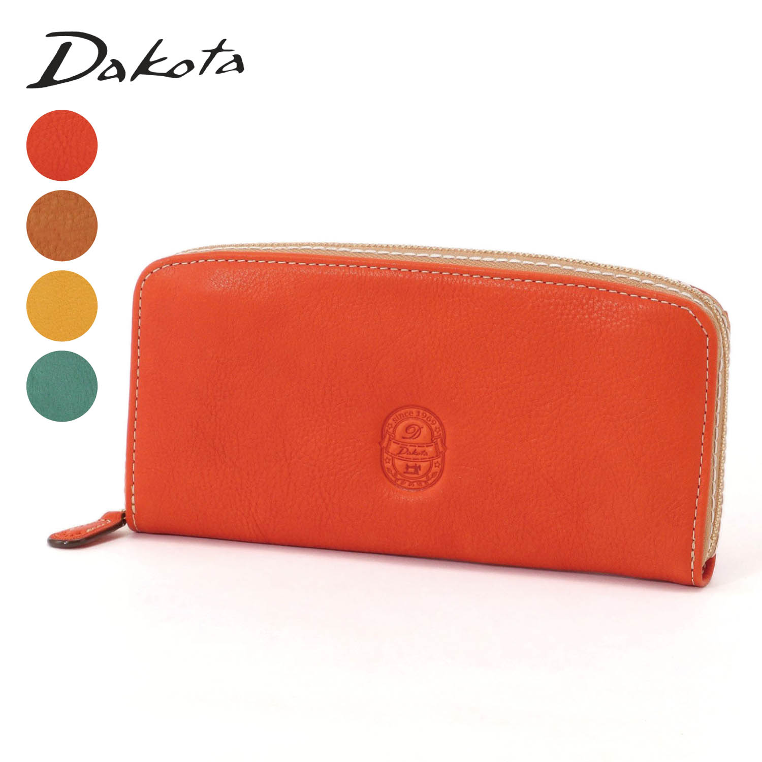 【ダコタ/Dakota】やわらかくて収納力抜群のロゴ型押し本革長財布