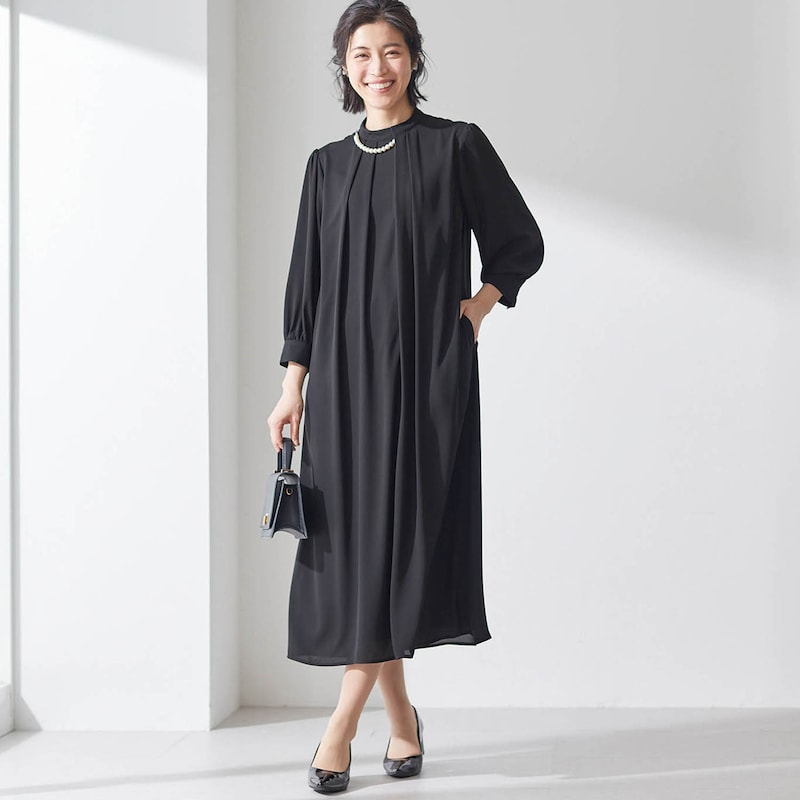 モデル身長168cm／9AR　※写真は撮影用のため、着丈+10cmになります。