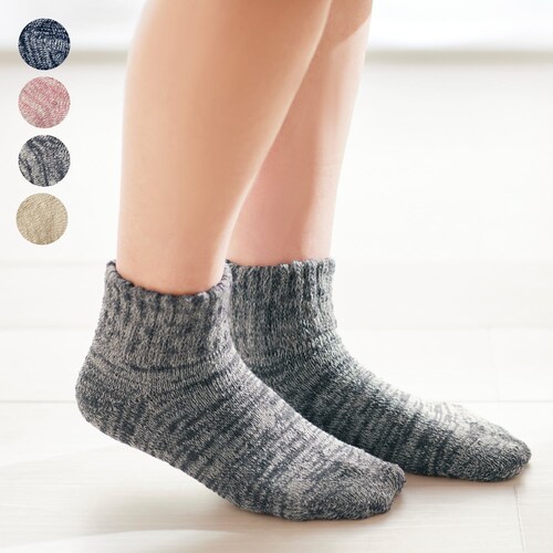 【定期お届け】 空気の層をまとう足首丈の靴下 [日本製] ：4回サイクルフリー