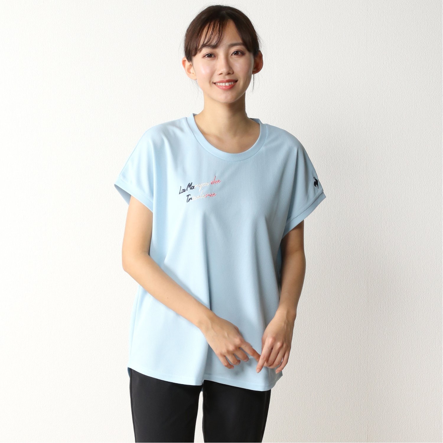 接触涼感フレンチスリーブTシャツ