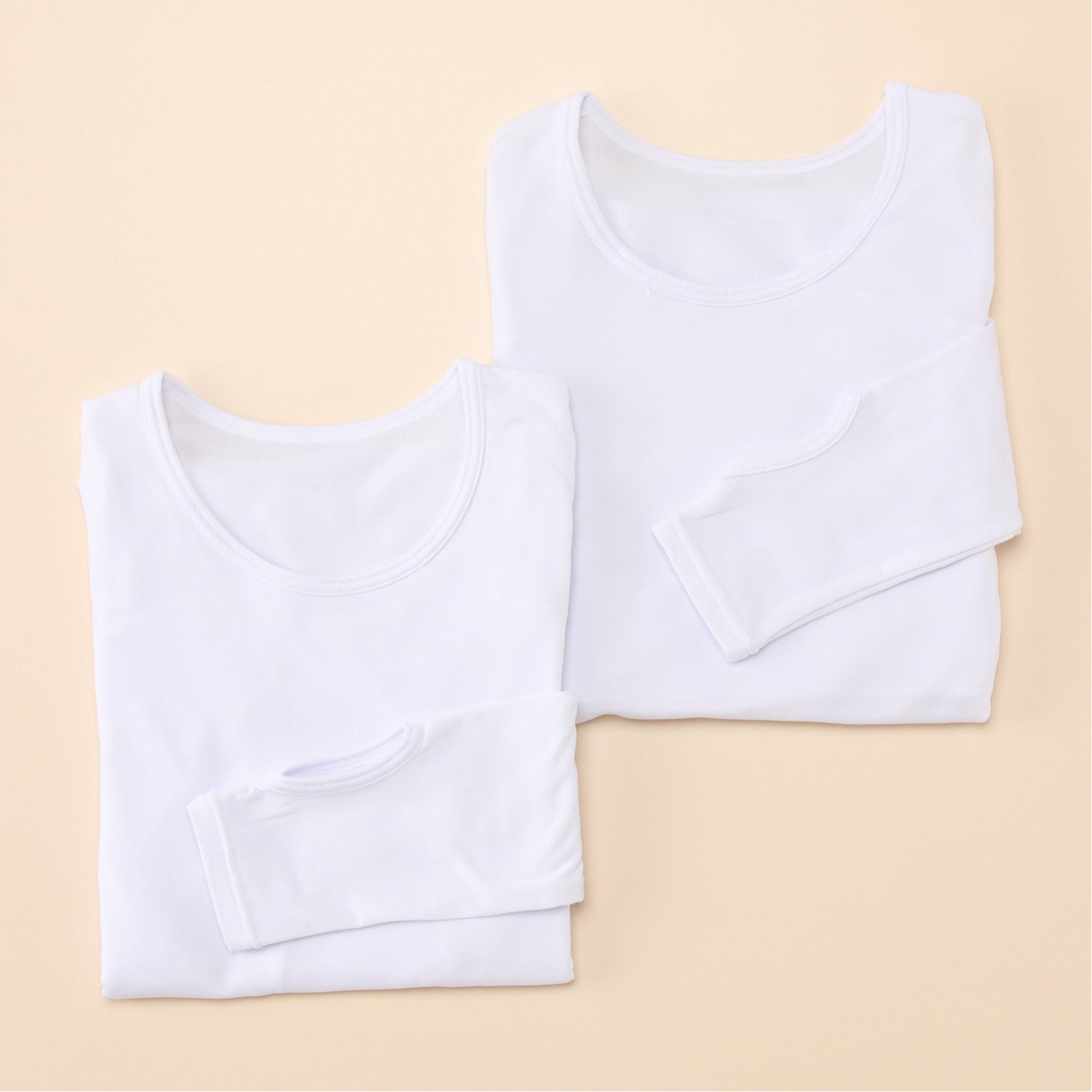 【ガロー/GARAU】指穴付き胸二重長袖インナー2枚組 裏起毛【子供・ジュニア】