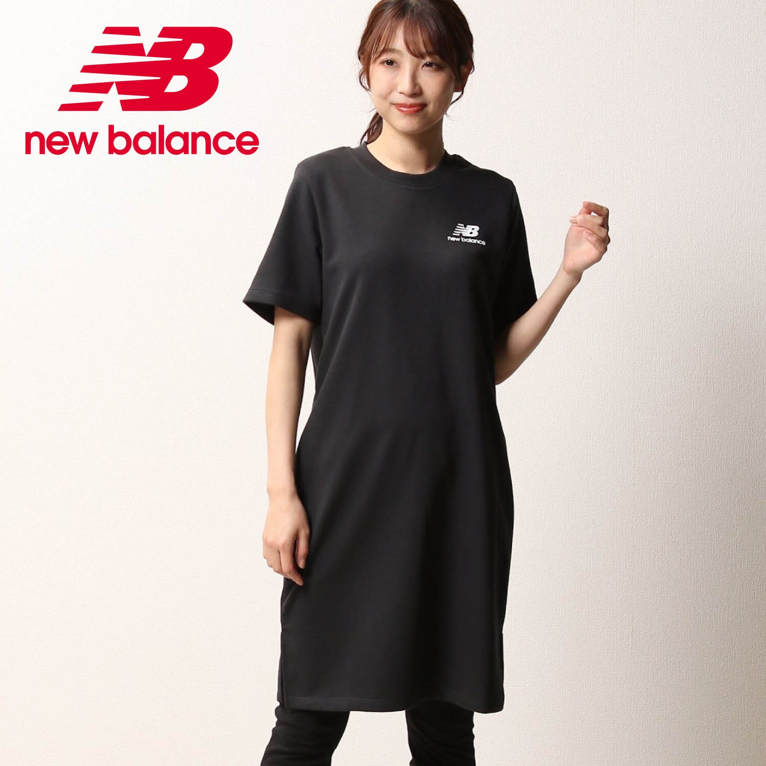 【ニューバランス/New Balance】ESSENTIALS ロゴ ワンピース