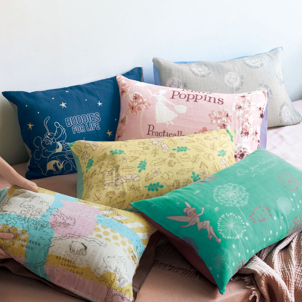 【ディズニー/Disney】片面4重ガーゼの枕カバー(選べるキャラクター) 【ディズニー/Disney】片面4重ガーゼの枕カバー(選べるキャラクター)