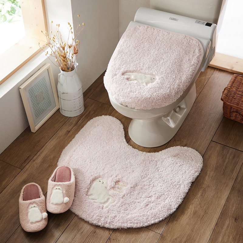 ピンク：商品番号1233861とあわせて、トイレスリッパとしても活用いただけます