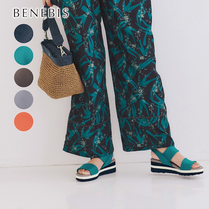 【返品送料無料】【新色追加】 ※ふわふわな履き心地のソフトストレッチサンダル 【軽量】