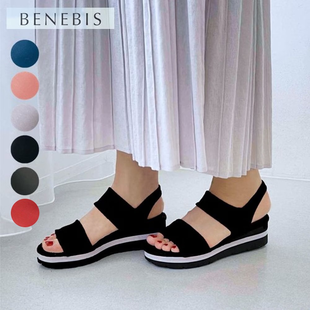 【ベネビス/BENEBIS】ふわふわな履き心地のソフトストレッチサンダル 【軽量】 【ベネビス/BENEBIS】ふわふわな履き心地のソフトストレッチサンダル 【軽量】