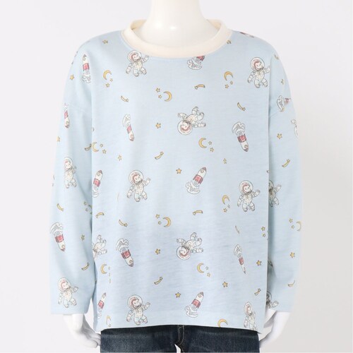 おさるのジョージ総柄長袖Ｔシャツ【子供服】