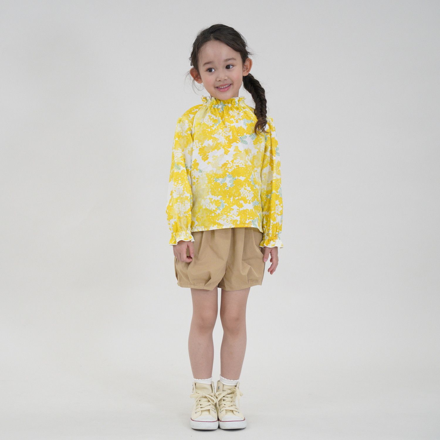 40%OFF！【Little's.t by's.t closet】フラワープリント長袖ブラウス【子供服】