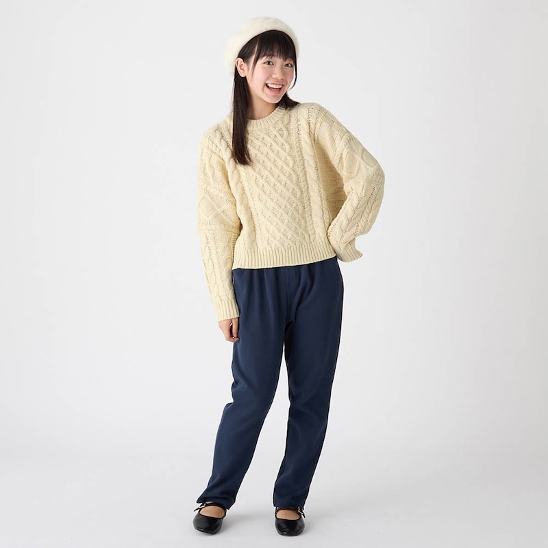 アイボリー／モデル身長151.5cm・JｰS（150～160）サイズ着用