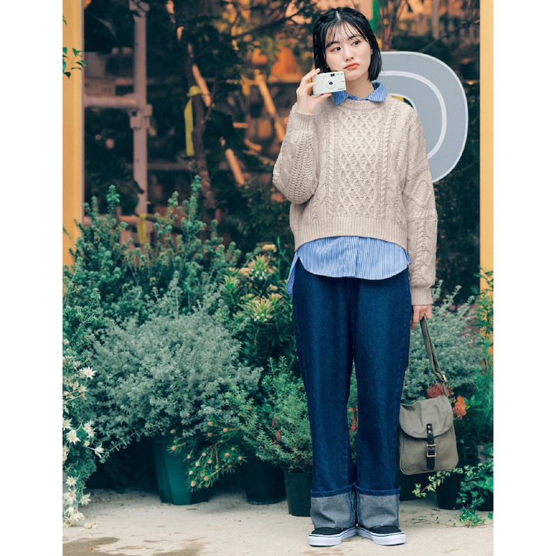 ライトグレージュ／モデル身長164cm・サイズJ-M