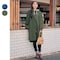 取り外しできるフード付き２WAYボリューム綿素材シャツワンピース 【子供服 長袖】