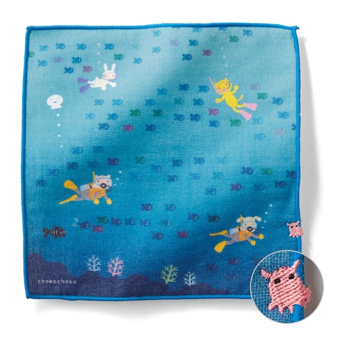 ちょこちょこ 旅気分な今治ガーゼタオルハンカチ