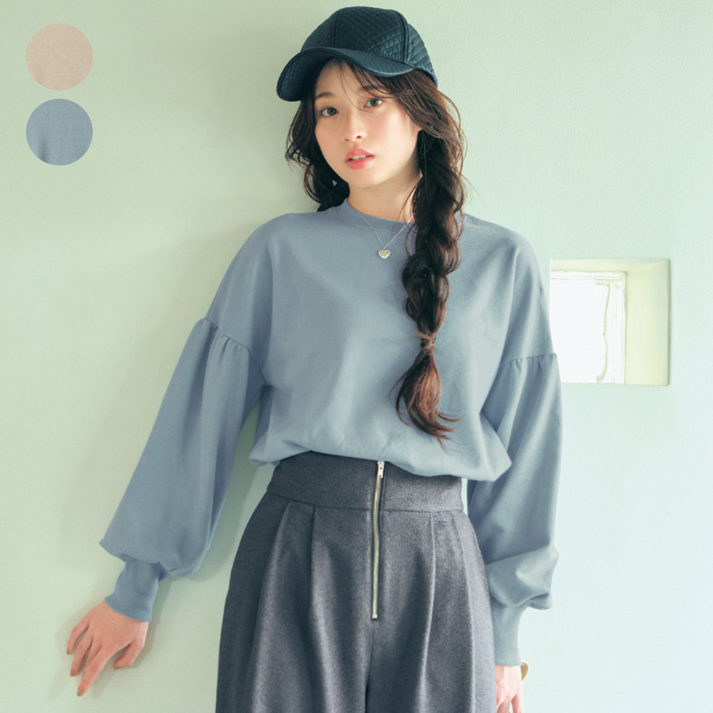 【パペル ラピス/Papel lapiz】裏起毛パフスリーブプルオーバー 【子供服】 【パペル ラピス/Papel lapiz】裏起毛パフスリーブプルオーバー 【子供服】