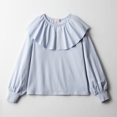 フリル襟袖リブ長袖Tシャツ 【子供服】