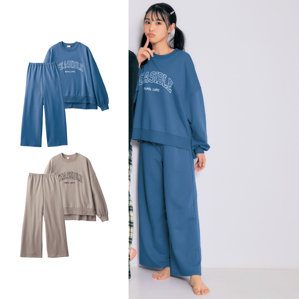 【パペル ラピス/Papel lapiz】長袖プルオーバー & ガウチョパンツパジャマ 【子供パジャマ 長袖】