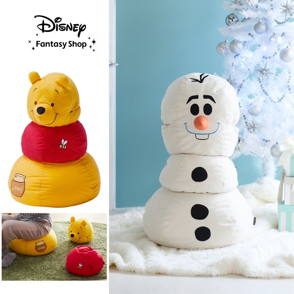 【ディズニー/Disney】座って積んでうたた寝て。クッション3個セット(選べるキャラクター)