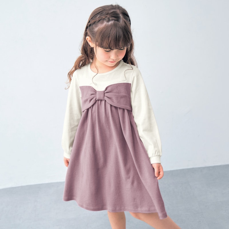 スモーキ―ラベンダー／モデル身長114cm・サイズ110