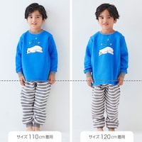 サイズ別着用比較／モデル身長108cm