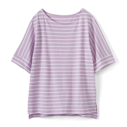 デイリーコットン細見えボーダーＴシャツ