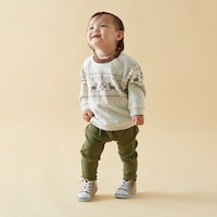 カーキ／モデル身長77cm・80サイズ着用