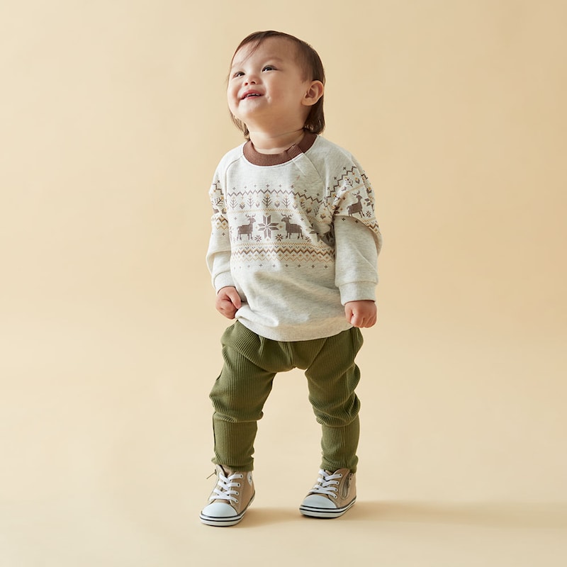 カーキ／モデル身長77cm・80サイズ着用