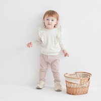 ピンクグレージュ／モデル身長80㎝・80サイズ着用