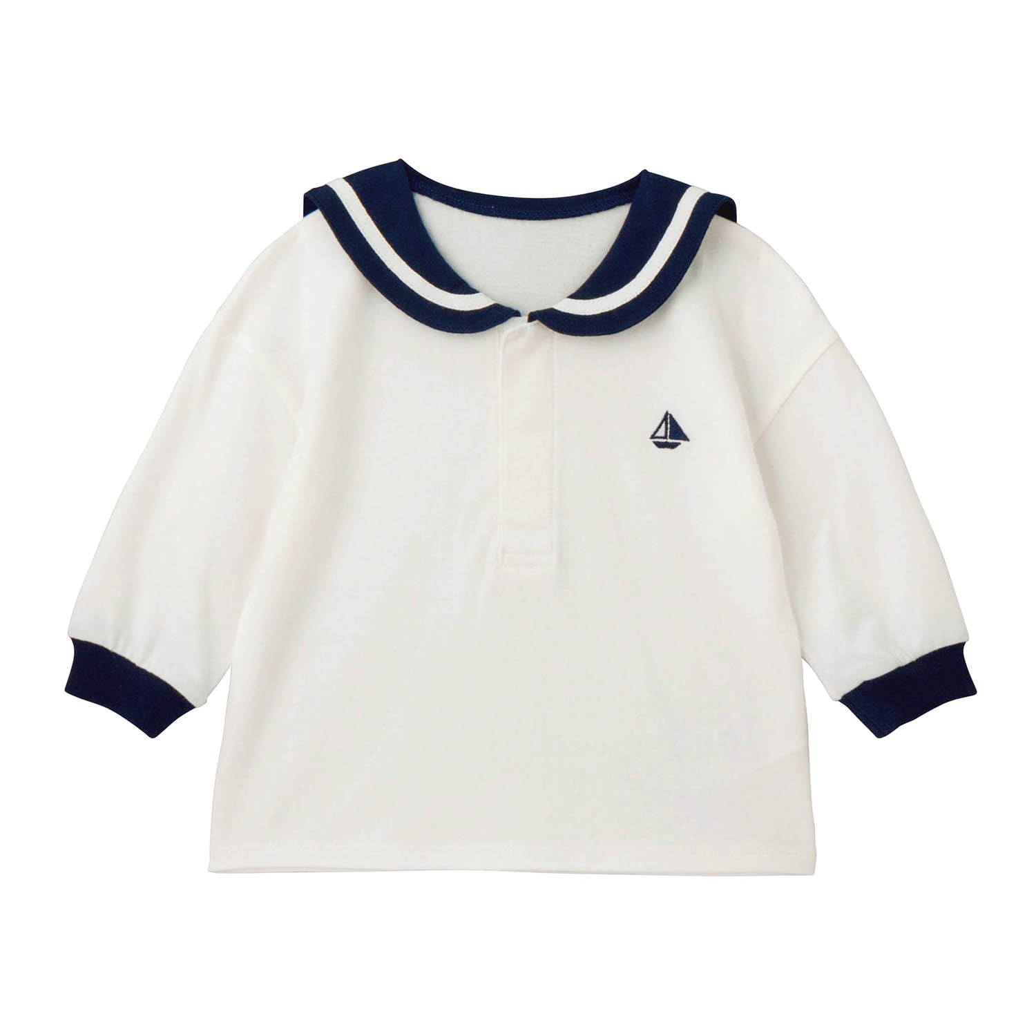 セーラー襟長袖Tシャツ 【ベビー服】