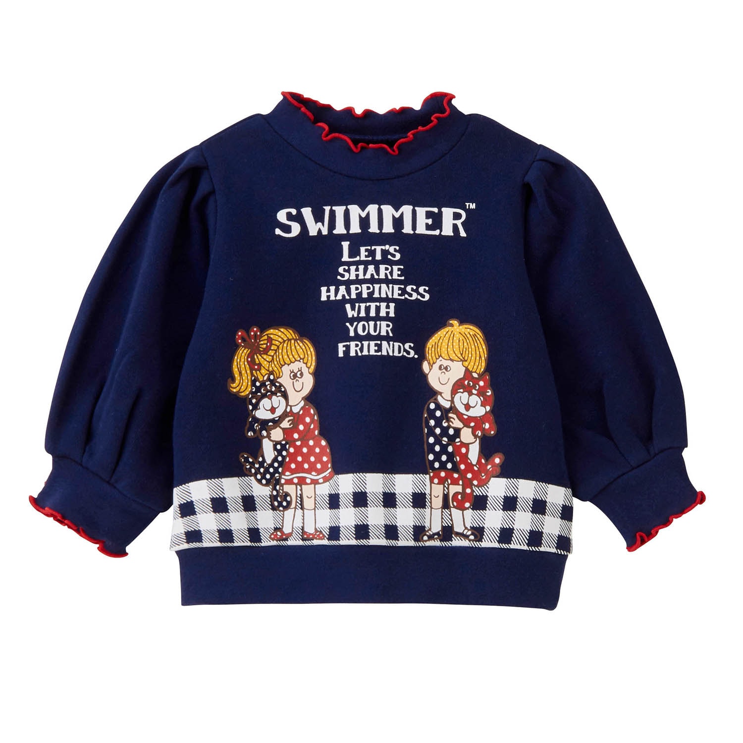 SWIMMERコラボ　メロウ配色プリントスウェットシャツ 【ベビー服 長袖】