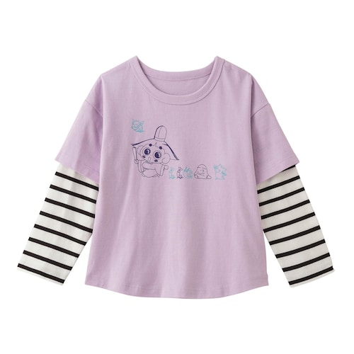 おじゃる丸コラボ袖レイヤード長袖Ｔシャツ 【子供服】