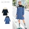 配色切替えロゴライン裏毛ワンピース 【子供服 長袖】