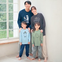 左)115.5cm・110、左中)182cm・L、右中)166cm・M、右)113cm・110