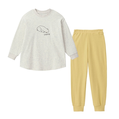 家族でリンクキッズやわらかスムース綿素材パジャマ 【子供パジャマ 長袖】