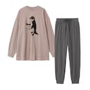 ピンクグレージュ×チャコール