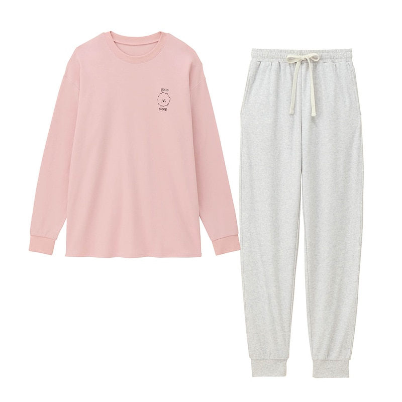 ピーチホイップ×ホワイト杢グレー