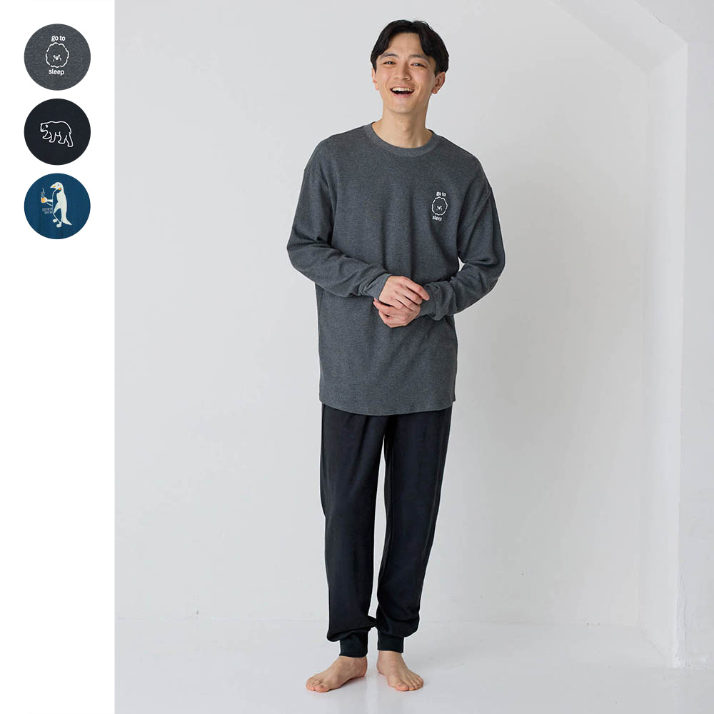 【ジータ/GITA】家族でリンクメンズやわらかスムース綿素材パジャマ 【長袖】