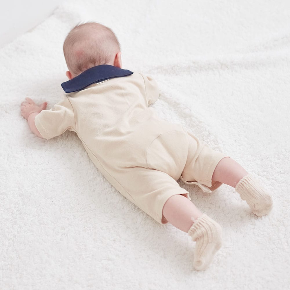 生後1か月から】お着がえラクチン！セーラー襟ワンタッチテープ留め七