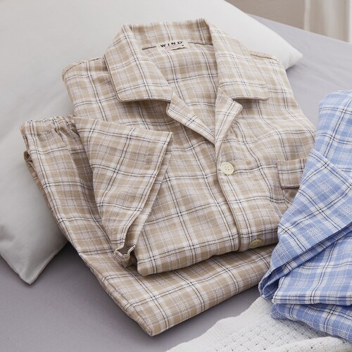 日本製 綿１００％二重ガーゼパジャマ（半袖）
