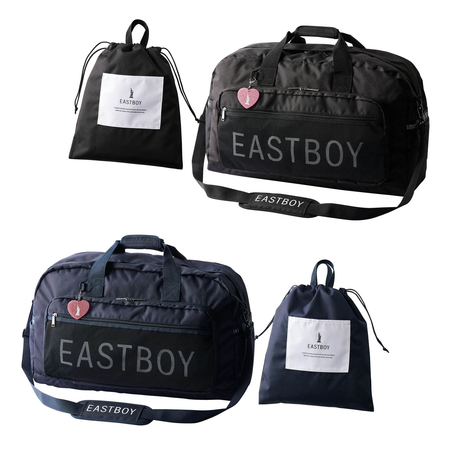 EASTBOY シュシュロゴデザインボストンバッグ（子供用 バッグ/リュック 