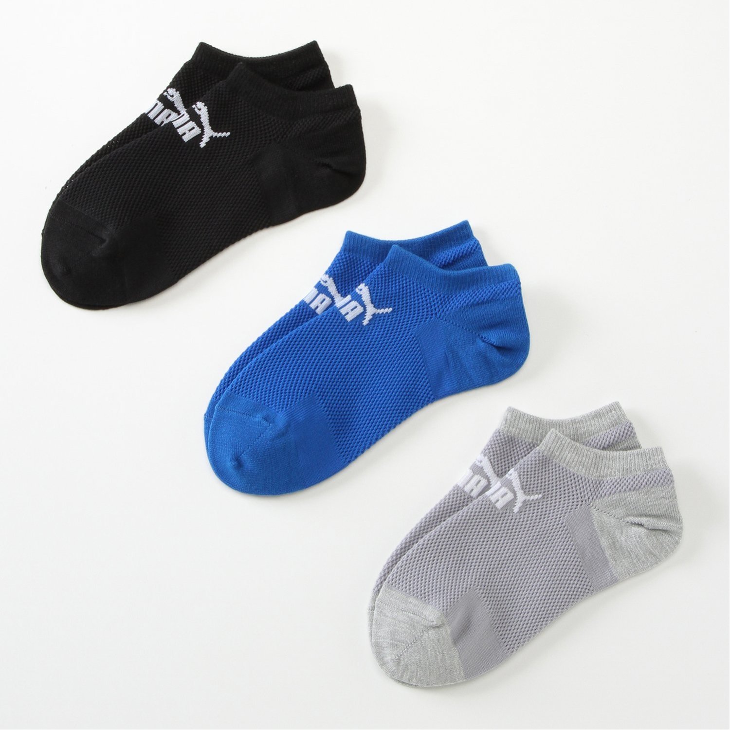 【プーマ/PUMA 】PUMA ビッグメッシュスニーカーソックス 3足組