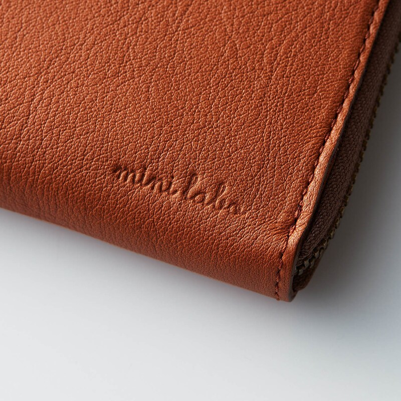 刺繍本革長財布［日本製］（mini labo×ダコタ／Dakota）／英国ののどか 