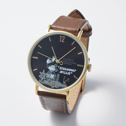 【Disney100 限定品】 本革ベルト腕時計