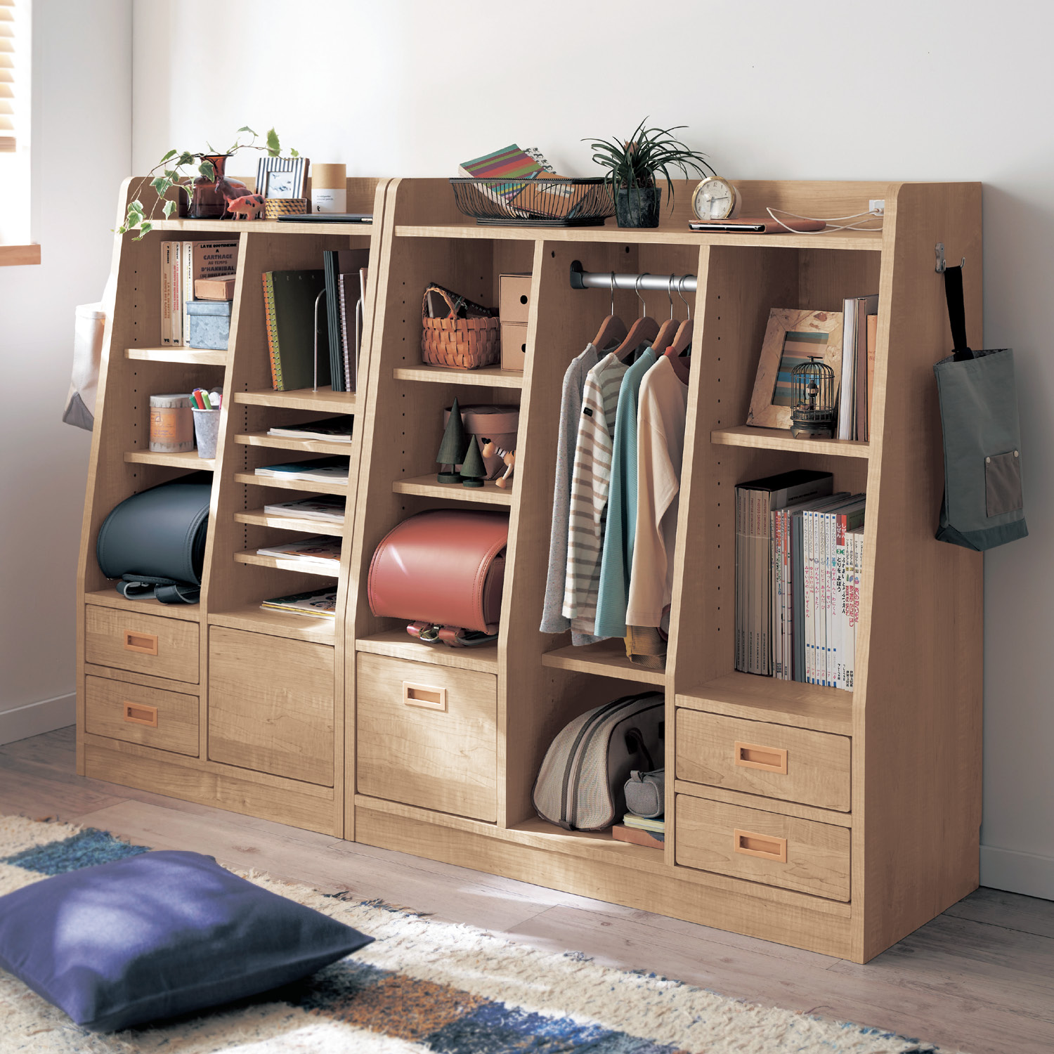 学校用品が丸ごと収納できるランドセルラック 学校用品が丸ごと収納できるランドセルラック