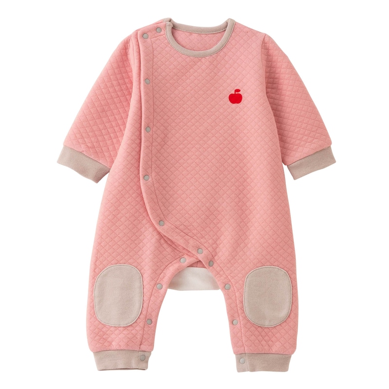 格安販売の ベビー服　60　70　◆　カバーオール　80　◇　服　つなぎ　◆　◇　ベビー　ロンパース　ロンパース　ショートオール　23D　ポムポムプリン　おしりがかわいい　ニットキルト素材　赤ちゃん