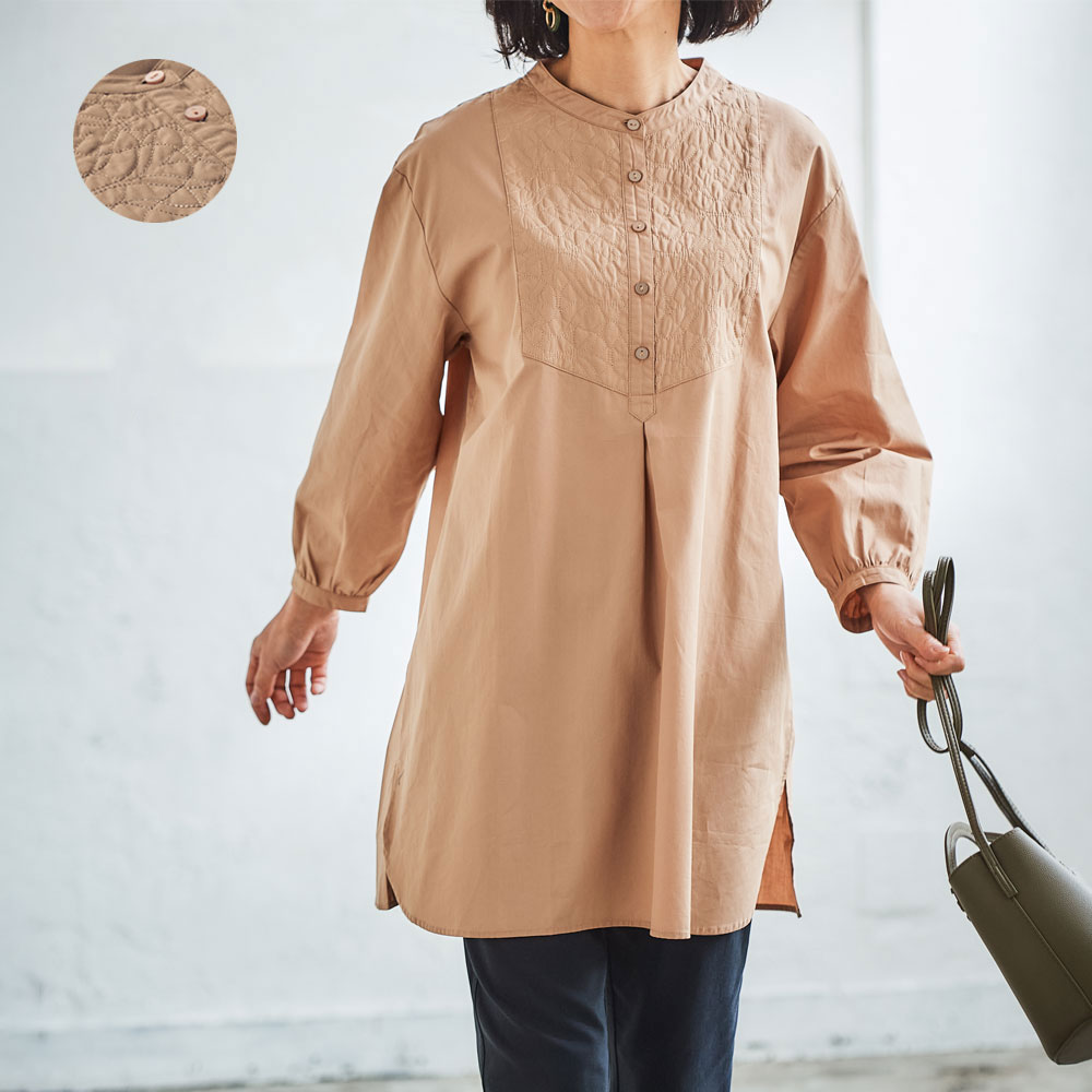 【ベルメゾン】【ゆとりがあるのにスッキリ見える】 おしゃれを楽しむ大人のチュニックブラウス 【ベルメゾン】【ゆとりがあるのにスッキリ見える】 おしゃれを楽しむ大人のチュニックブラウス