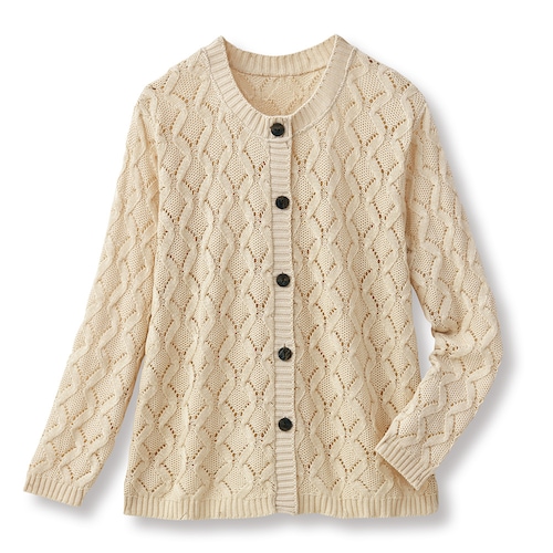 透かし編みサマーカーディガン