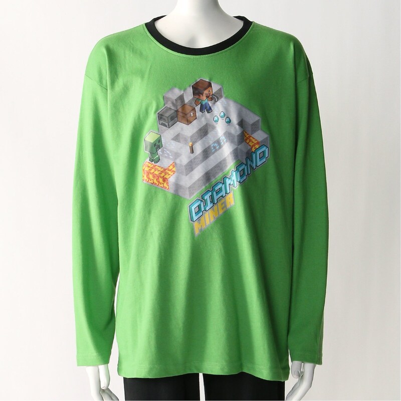 マインクラフト 総柄 Tシャツ 160cm ブラック