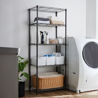 高さ150cmのスチールラックに1枚追加例